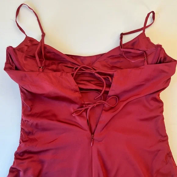NWT Oh Polly Red Cowl Neck Underwire A-Line Mini Dress Size 4 - Picture 9 of 16